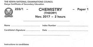 Kcse Chemistry Paper 1 2017 Exam Questions With Answers Knec Past Paper Muthurwa Com In 2020 Chemistry Paper This Or That Questions Chemistry Past Papers