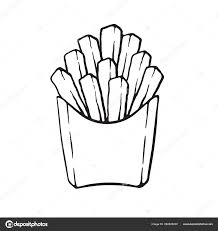 Kue yang khas dengan betuk bundar bukan bulat, dengan lubang di tengah bukan lobang. Vektorgrafiken Umriss Der Pommes Box Vektorbilder Umriss Der Pommes Box Depositphotos