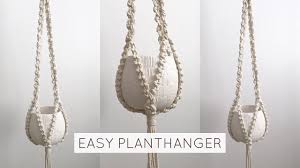 Grab 2 of the macrame cords and drop the outer 2 strings on. Diy Easy Macrame Plant Hanger Macrame Planthanger Tutorial Step By Step Youtube