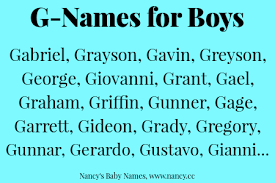 Strong male names for babies vary from having a meaning of strength to an associated powerful figure that gives them a sense of courage or toughness. G Names For Baby Boys Nancy S Baby Names