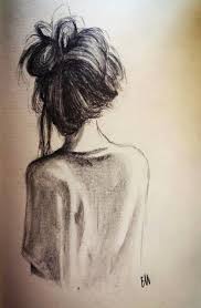 Dessin Realiste Representant Une Jeune File De Dos Avec Un Chignon A Effet Decoiffe Coisas Para Desenhar Ideias Esboco Desenhos De Tumblr