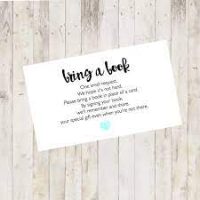 Baby Shower Printable Baby Shower Bring A Book Card Bring A Etsy Baby Shower Insert Baby Shower Book Trendy Baby Shower Ideas