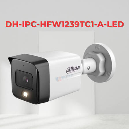 Camera IP Full Color 2MP Dahua DH-IPC-HFW1239TC1-A-LED – Tầm Nhìn 30m, Phát Hiện Con Người