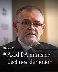 Insiders say Dion George had been underperforming and failing to connect  with stakeholders in his department to boost the DA's prospects in the  local government elections in 2026. “He just doesn't understand