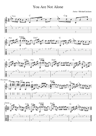 Free download or read online you are not alone: You Are Not Alone Michael Jackson Fingerstyle Guitar