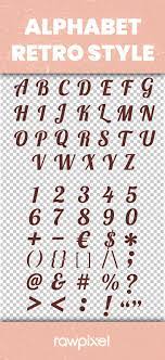 Dann nennt man die folgenden rekursiv definierten wörter über diesem alphabet die . High Definition Printable Retro Design A Z Alphabet Numbers Symbols Png Set Lettering Alphabet Typography Graphic Alphabet Letter Templates