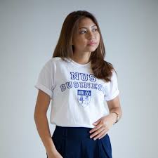 Nus Business T Shirt White Blue Store Nus Bizad Club
