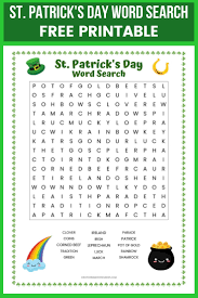 Touch device users can explore by touch or with. St Patrick S Day Word Search Free Printable Worksheet