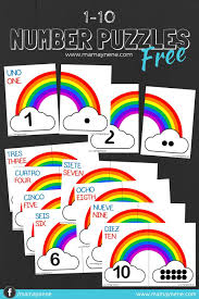 Number Puzzles 1 To 10 Mamaynene Blog Math Activities Preschool Numbers Preschool Preschool Literacy Centers