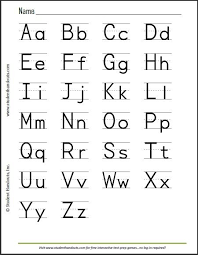 print alphabet sheet handwriting alphabet alphabet for