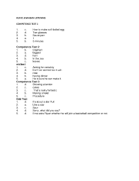 Check spelling or type a new query. Doc Kunci Jawaban Listening Competence Test 1 1 Aru Art31 Academia Edu