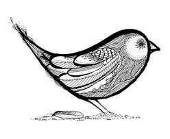 Sparrow Bird Drawing For Kids With Colour Sparrow Bird Line Drawing Birds And Butterflies Pinterest Bird Line Drawing Bird Drawings Linocut Art