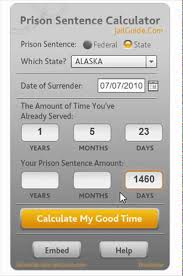 Prison Sentence Calculator For Inmate Earned Good Time