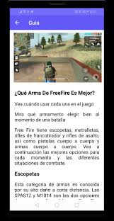 Free fire es el último juego de sobrevivencia disponible en dispositivos móviles. Guia Para Free Fire For Android Apk Download