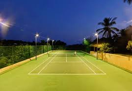 市區 / 新界康樂設施租用費 使用條件 預訂方法 ç¶²çƒå ´çš„è·¯ä¸Š Toward The Tennis Court ç¶²çƒèˆ‡å»ºç¯‰ Tennis Court At Home Casa La Ceiba Mexico Tennis Court Tennis Badminton Court