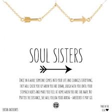 Soul Sisters Best Friend Arrow Necklaces 14k Gold Friend Necklaces Best Friend Necklaces Best Friend Gifts