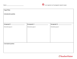 Writing A Research Paper Graphic Organizer Teachervision