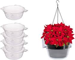 Increase your storage vertically with these chic hanging baskets. Curtis Wagner Plastics Plant Hanging Basket Drip Pans 5 Pack Clear Round Diameter 10 Top 7 375 Bottom 3 75 Depth Thin Plastic For Indoor Or Garden Clear Black Terracotta