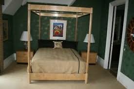 Don't miss your next treasure. Henredon Scene Two 4 Piece Burled Olive Bedroom Set Canopy Bed Nightstands Entun Ebay
