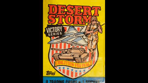 The set was a specially prepared series of baseball cards with a gold foil desert shield logo on the front player section of each card, and were sent free in individual wax packs to troops stationed in the middle east. Desert Storm Series 2 Victory Series Trading Cards 1991 Topps What S Inside Youtube