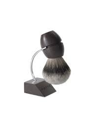 Pure silver tip badger hair shaving brush in resin black grip. Acca Kappa Silvertip Badger Hair Shaving Brush 1869 Collection
