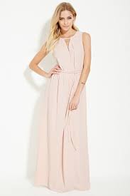 Forever 21 Synthetic Contemporary Cutout Maxi Dress In Light Pink Natural Lyst