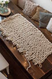 Big loop yarn and size us50 (25 mm) circular knitting needles are used. How To Make A Cozy Finger Knit Blanket In Two Hours