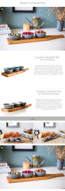 So no matter what shape, color, or size you need, there's a condiment bowl to meet your needs. Wooden Condiment Trio W Bowls Apollobox
