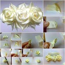 Tutorial bunga fabrik rose bud dari fabrik satin. Diy Sendiri Bunga Daripada Kain Dan Reben Pelbagai Bentuk Dan Jenis Nadhie Wueen