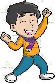 An Asian Man Celebrating In Delight Guys With Black Hair Asian Men Character Design References