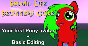 Do you train by yourself o. Second Life Brony Beginner S Guide Your First Pony Avatar Brony Second Life Basic Editing