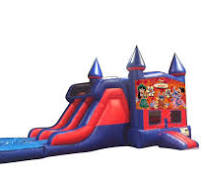 Lilo & Stitch 7' Double Lane Water Slide With Bounce House Rentals |  BouncingBuddies.com Lafayette LA