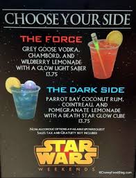 Review The Force And The Dark Side Specialty Beverages At Disney World S Star Wars Weekends The Disney Food Blog Disney Drinks Alcohol Drink Recipes Star Wars Drinks