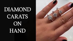 Costco boasts a beautiful selection of diamond studs in numerous sizes and price points, so everyone can find something they love. 1 Carat 2 Carat 3 Carat Diamond Solitaire Ring On Hand Youtube