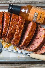 Sweet Mandarin Meatloaf Traeger Grills Recipe Hasselback Sweet Potatoes Meatloaf Bbq Recipes
