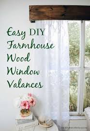 For others, rustic decor is a way to make the countryside in a small urban apartment. How To Make Your Own Wood Window Valence With Curtains