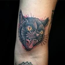 Cute cat tattoo by @tattooist_banul. Top 30 Black Cat Tattoos Amazing Black Cat Tattoo Designs Ideas