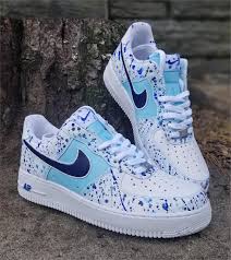 Remixdakickz Blue Splash Custom Painted Air Force One Sneakers In 2020 Custom Shoes Diy Diy Sneakers Custom Sneakers Diy