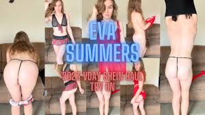 2023 Грязная блондинка Маленькая PAWG Ева Саммерс День святого Валентина  SHEIN Haul Примерка - Нижнее белье, Платья