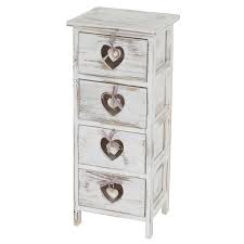Mehrzweckschrank schuhschrank stauraumschrank schiebetürenschrank ca. Kommode Forli 4 Schubladen Mit Herzen 70x29x25cm Shabby Look Kaufen Bei Mendler Vertriebs Gmbh