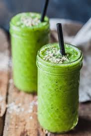 Pineapple Spinach Green Smoothie Vegan Vibrant Plate