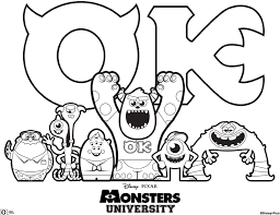 600 x 251 file type: Coloring Pages Monsters Inc Coloring Home