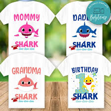 Maybe you would like to learn more about one of these? Printable Baby Shark Birthday Shirts For Family Digital File Diy Bobotemp