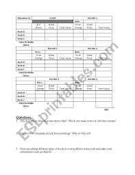 Stock Market Game Worksheet Worksheet List
