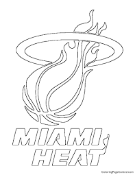 The guard helped miami reach the nba finals in. Nba Miami Heat Logo Coloring Page Coloring Page Central