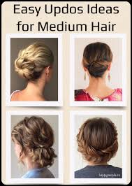 Today's hair tutorial is a cute & easy updo hairstyle for long & medium hair. Easy Hair Updo Ideas For Medium Hair That Are Cute