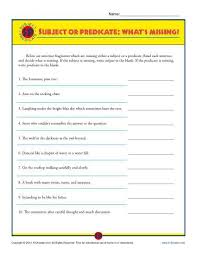 Subject Or Predicate What S Missing Printable Worksheet Subject And Predicate Worksheets Subject And Predicate Predicates