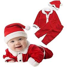 Buy Mobina Santa Claus Dress Costume For Baby Boys Girls Kids (6 Months-2  Years) For Christmas/New Year Online at Low Prices in India - Amazon.in
