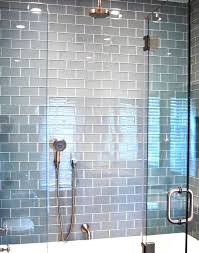 35 Blue Gray Bathroom Tile Ideas And Pictures Glass Subway Tile Bathroom Glass Tile Bathroom Grey Bathroom Tiles