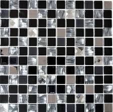 Als streifen verlegt zwischen den wandfliesen (bordüre), oder als küchenschild, oder auch zwischen waschtisch und oberschrank. Mosaik Fliese Transluzent Edelstahl Schwarz Glasmosaik Crystal Stahl Schwarz Glas Mos63 Cm 426